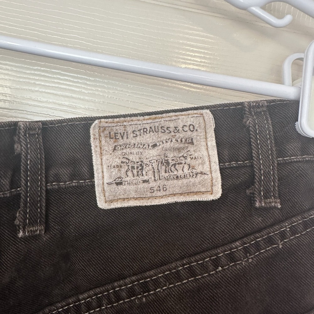 Levi's‎ 546 Vintage 90s USA Made Mens Jeans 38x30  Brown Denim Y2K Skater Grunge - Picture 7 of 14
